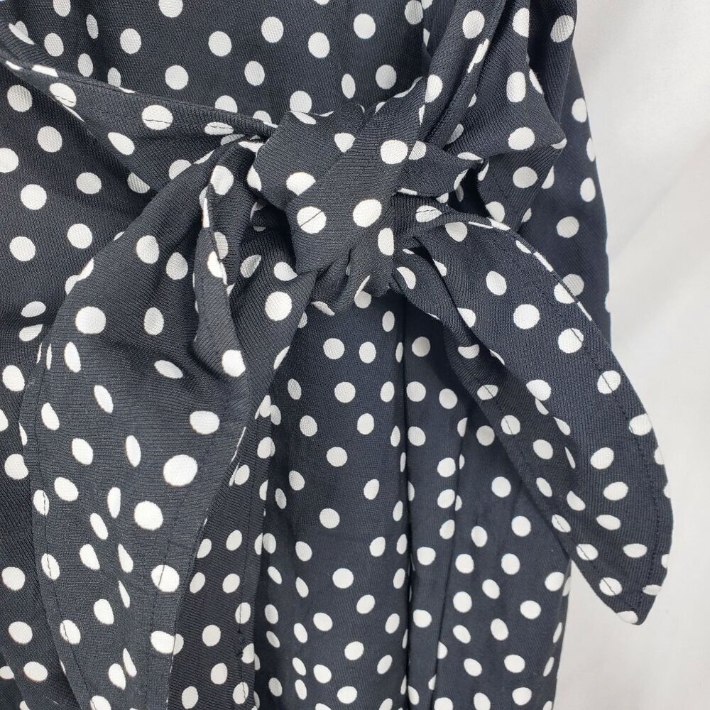 Paris Atelier & Other Stories Women's Black Mini Dress Polka Dot Size 8 (C-7) - Picture 6 of 16